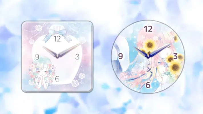 Analog clock Flowery kiss android App screenshot 5